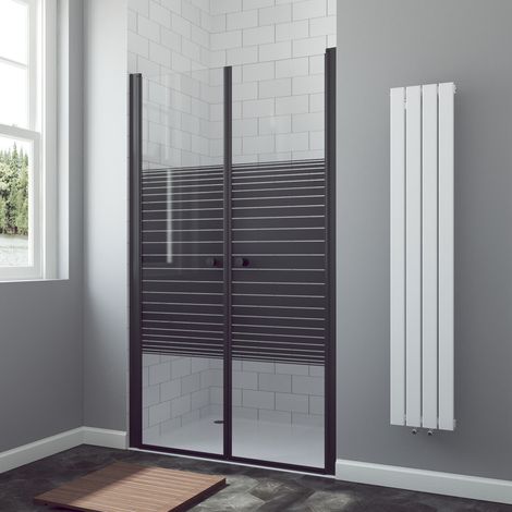 Aqualavos Duschtür 110x197 cm Duschabtrennung 6mm NANO GLAS Nischentür Doppeltür (1/5)