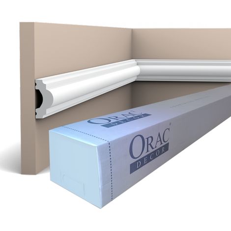 PX120 Cimaise murale Orac Decor - 4x2x200cm (h x p x L) - moulure décorative polymère Pack 2 pièces