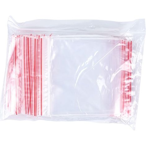 Sachets refermables auto-adhésifs 4 x 6 cm / Lot de 100 (1 paquet) / Transparents / Kit de sachets auto-adhésifs / Sachets en plastique refermables