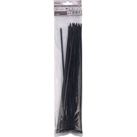 KesTek Kabelbinder 4,8x350mm schwarz 50Stk Nylon Binder Kabelbinder Set