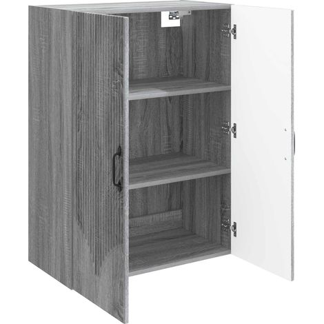 Armadietto a muro Mobiletto a muro Sonoma grigio 66 x 34,5 x 90 cm DAS270181 (1/5)