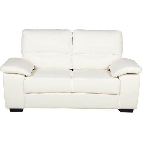 Sofa 2 Seater VOGAR Faux Leather Off-White