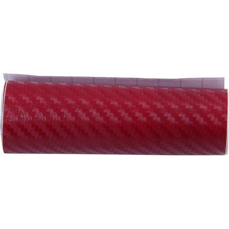 1 rouleau de film adhésif vinyle imitation fibre de carbone 3D pour véhicule (à faire soi-même) et 4 protections de seuil de porte (type pédale d'accueil). (1/3)