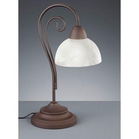 Lampada da Tavolo Vetro Antico Classico Vintage Country GD Trio