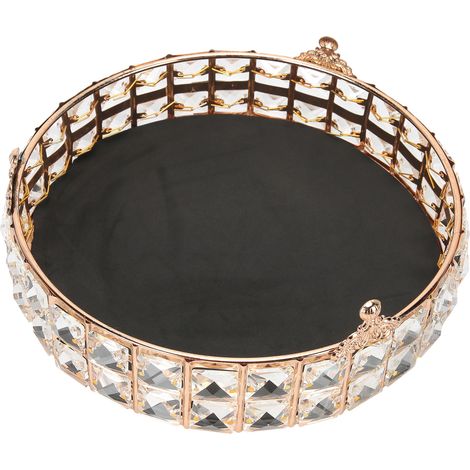 Plateau rond en verre cristal pour gâteau, présentoir à cupcakes, décoration de table mariage, support de dessert transparent. (1/5)