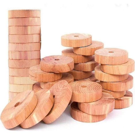 50 paquets de blocs de bois de cèdre antimites, protection 100 % naturelle pour les vêtements (1/5)