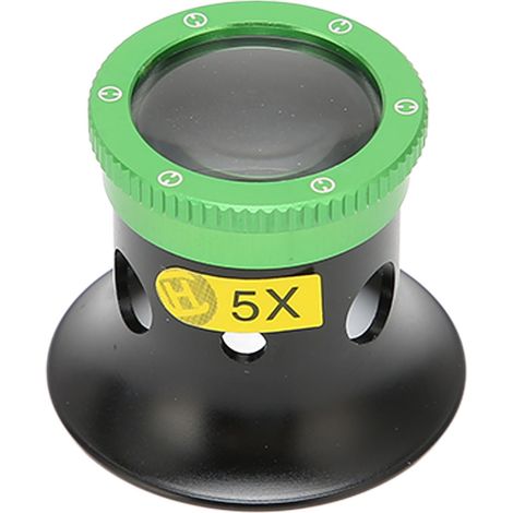 Loupe Horloger 5X Grossissement Aluminium Allié Verre Saphir Résistant à l'Usure pour Bijoux Montres Antiquités (1/5)