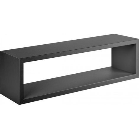 Mensola parete rettangolare nero scaffale salotto soggiorno camera Regolo