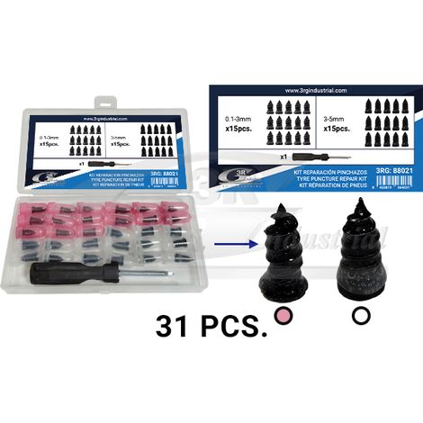 3RG 88021 KIT REPARACIÓN PINCHAZOS (31PCS)