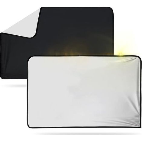 2 parasoles magnéticos para coche (80x50 cm) – Plata titanio reflectante, con 10 imanes potentes, privacidad y protección UV. (1/5)