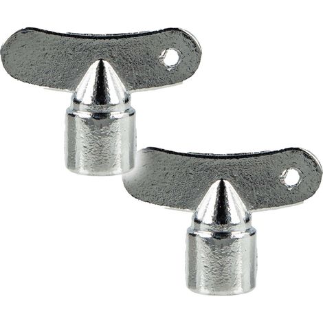 tecuro 2-er Set Steckschlüssel für Auslaufventile mit Steckschlüsseloberteil 6 x 6 mm, verchromt (1/2)