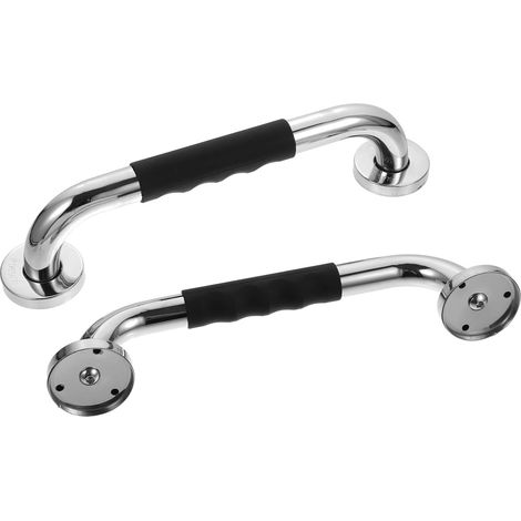 2 Pièces Barres Appui de Sécurité pour Salle de Bain Lot de Poignées Acier et Silicone Barres Antidérapantes pour Seniors et Personnes à Mobilité Réduite Maintien Sécurisé Près des (1/5)