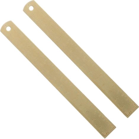 Règles en laiton doré PLAFOPE, design élégant et fonctionnel, lot (1/5)