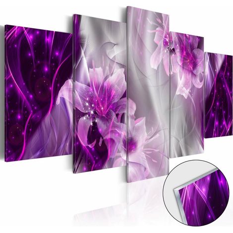 Tableau sur verre utopie violette - 200 x 100 cm (1/4)