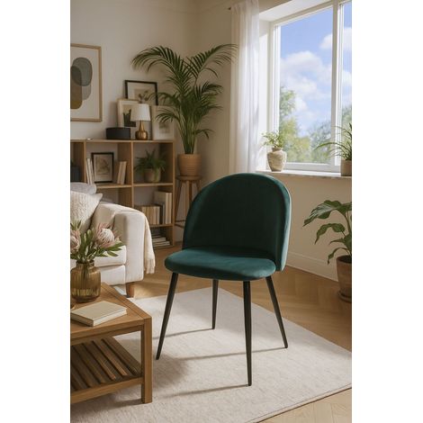Sillas Comedor - Silla Black Vint Terciopelo - Verde (1/5)