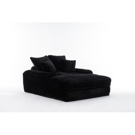 Canapé de luxe en velours côtelé – Design moderne, 4 coussins, aucun assemblage requis, convertible en lit – Solution gain de place pour petits intérieurs (1/5)