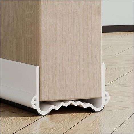 Seal of sealing insulation for bottom of door of 100 cm, seal of sealing against the cold, seal of sealing antibruit, seal of sealing for insulation acoustic and thermal (white, width 3,5-5 (1/5)
