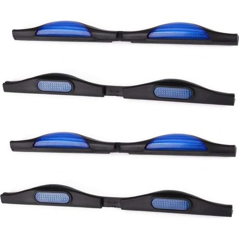 4 Pack Car Protectors - Bump Stop Door Edge Guard Strip, Reflectors - Clip On - Rear Front Door Scratches Protection, Blue