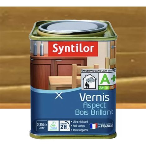 Vernis SYNTILOR Aspect Bois brillant Chêne moyen 0,25 L (1/2)