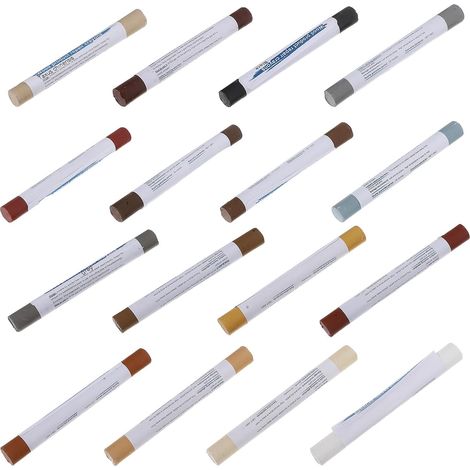 16 marqueurs de retouche pour bois, cire solide, protection durable et format portable réparer les (1/5)