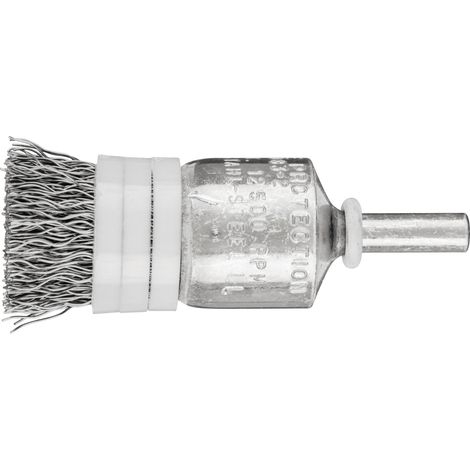 PFERD TOOLS Pinselbürste mit Stützring ungezopft PBUR Ø20mm Schaft-Ø6 mm Stahl-Draht-Ø0,35 10 Stk