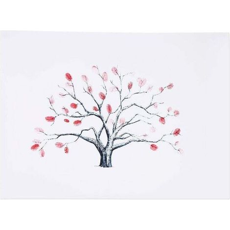 1 types arbre d'empreintes digitales livre d'or de mariage personnalisé affiche de livre d'or de mariage avec encre 6 couleurs-Fei Yu (1/4)