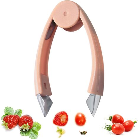 Équeutoir À Fraises - Acier Inoxydable Alimentaire - Pour Tomates Ananas Carottes Pommes De Terre - 1 Pièce (1/5)