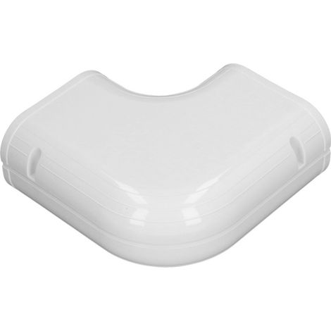 Beyamis Cache-coude plat pour tuyau, série 433/130, cache-tuyau décoratif en PVC, accessoires pour tuyaux de climatiseur (1/5)
