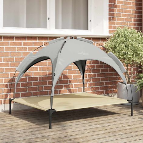 vidaXL Dog Bed 104 x 86 x 84.5 cm Steel Silver Grey (1/5)