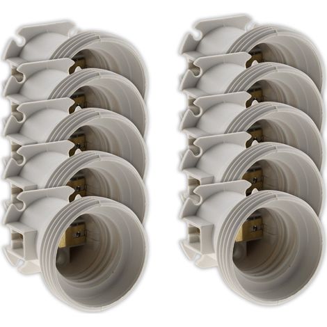 Zenitech – Lot de 50 douilles de chantier E27 sans bague – Conçues pour usage intensif – Compatibles toutes ampoules E27 – Installation rapide