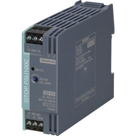 Siemens 6EP13315BA10 Hutschienen-Netzteil (DIN-Rail)  24 V/DC 1.3 A 30 W Anzahl Ausgänge:1 x  Inhalt