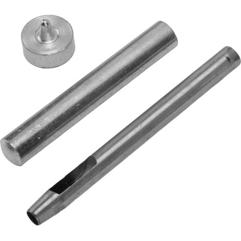 Packung mit 50 runden Ledernieten mit 7 mm Innenloch und 3 Setzwerkzeugen für Kunst und Handwerk (1/5)