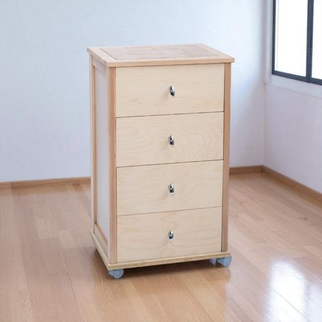 Carrello da cucina POKER con cassetti e piano in ceramica Naturale (1/5)