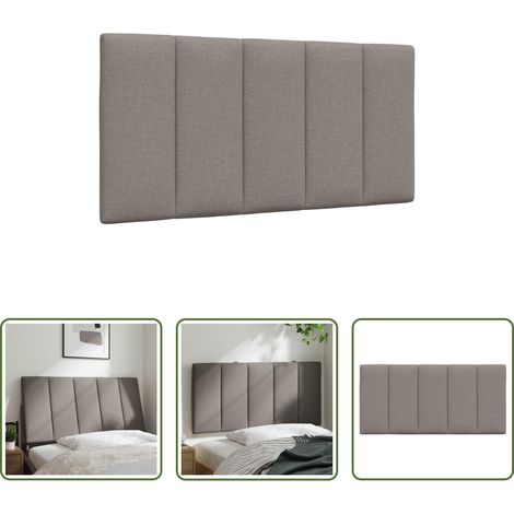 vidaXL Cabecero de cama acolchado Hanko tela gris taupé 100 cm (1/5)