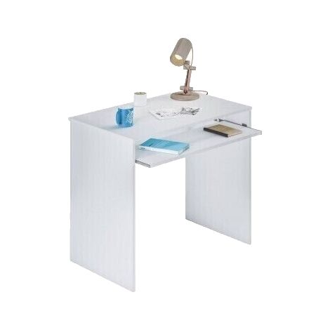 Scrivania Bianca Moderna per Pc Tavolo da studio in Truciolare melaminico 90x45 (1/5)
