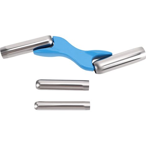 Truelle à jointoyer en acier inoxydable pour maçonnerie, 4 tailles (1/2, 5/8, 3/4 et 7/8 pouce), pour le jointoiement de briques et la réparation de murs (bleue). (1/5)
