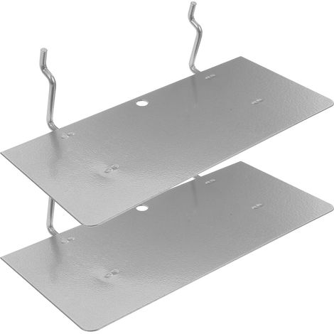 Supports d'étagère en acier pour panneau perforé, 2 pièces 17 x 7,5 cm, étagère robuste garage et (1/5)