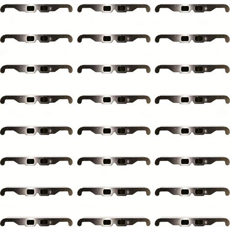 Lunettes Éclipse Solaire 2026 Certifiées CE & ISO, Filtres Sûrs pour Observation Directe du Soleil (Lot de 20) - Ciel Étoilé Gris. (1/3)