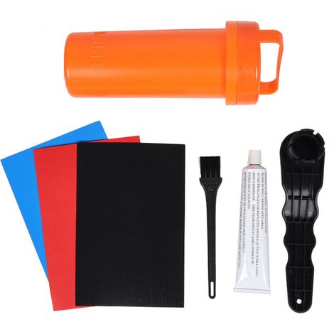 Kit Réparation Bateau Gonflable Kayak - Colle 30ml Clé Valve Rustines - Pour Surf Et Cano - Ensemble 6 Pièces (1/5)