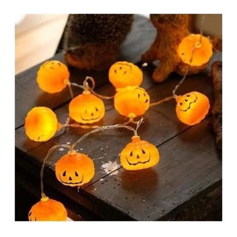 Guirlande Lumineuse Halloween 3M, Guirlande Halloween Orange 20 Led, Halloween Citrouille Lumière, Decoration Halloween Exter[H5098] (1/4)