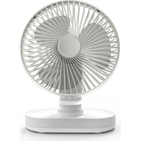 Ventilateur de Bureau, Auto Oscillant Ventilateur à Batterie Silencieux 16.5CM, 4 Vitesses Refroidissement de la Table, 4000 mAh USB Rechargeable Fonctionnement sur Batterie, Silber (1/4)