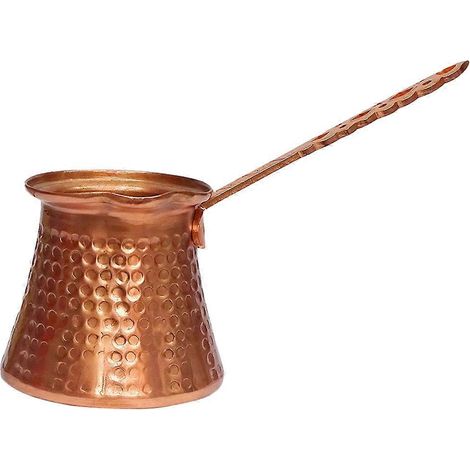 Cette cafetière en laiton de style vintage est compatible avec les plaques de cuisson, facile à nettoyer et permet de préparer une variété de boissons. (1/5)