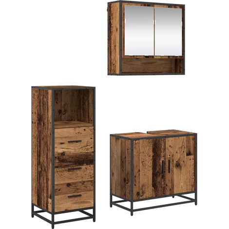 Maison Exclusive - Badezimmermöbel-Set mit Schubladen 3 pcs Altho
