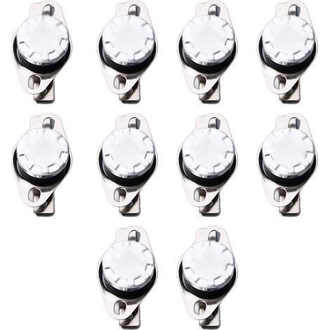 KSD301 Thermal Control Switch, 10 pieces, Normally Closed Thermostat 135 degrees Celsius, Temperature 250V 10A (1/5)