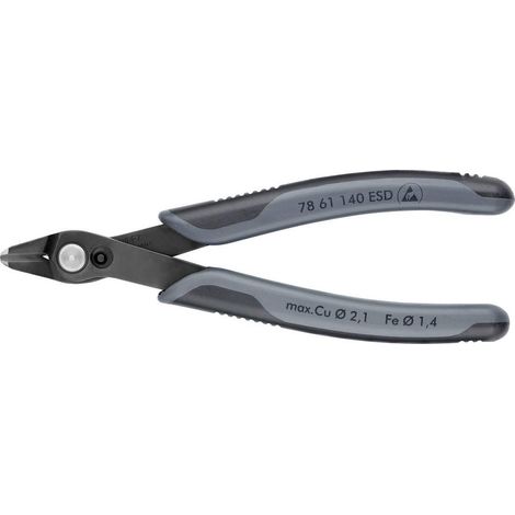 KNIPEX 78 61 140 ESD Electronic Super Knips® XL ESD con manici multicomponente brunita 140 mm