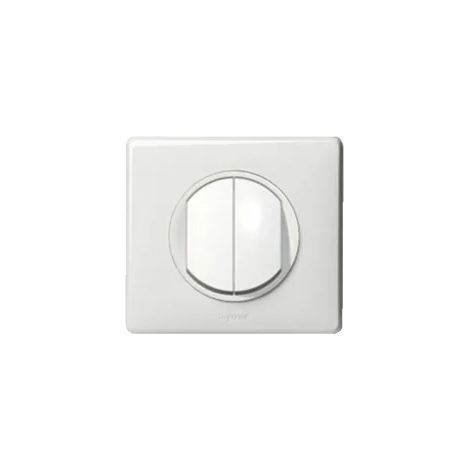 LEGRAND Céliane Interrupteur double va et vient complet blanc (1/2)