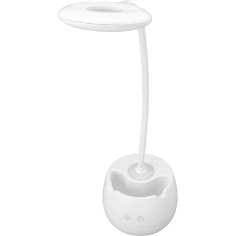 Wiederaufladbare LED-Schreibtischlampe mit USB-Anschluss, augenschonendes, weiches Leselicht, 3 Touch-Modi, mit Stifthalter, für Zuhause und Büro (1/5)