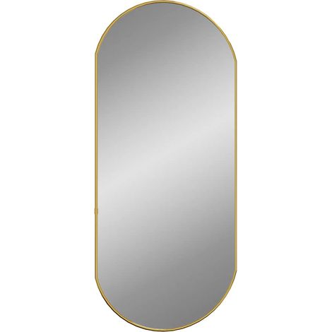 Espejo de pared ovalado dorado 80x35 cm vidaXL