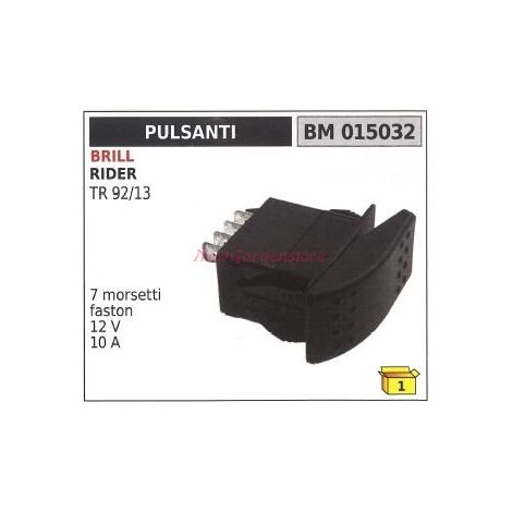 BRILL Reiter-Tastschalter TR 92/13 7 Fastonklemmen 12 V 10 A 015032