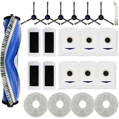 22-Piece Replacement Accessories for ECOVACS DEEBOT T30 PRO OMNI / T30 OMNI Robot Vacuum, 1 Main Brush, 4 Mop Pads (1/4)